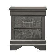 Arya - Gray 2 Drawers Nightstand - B320-N