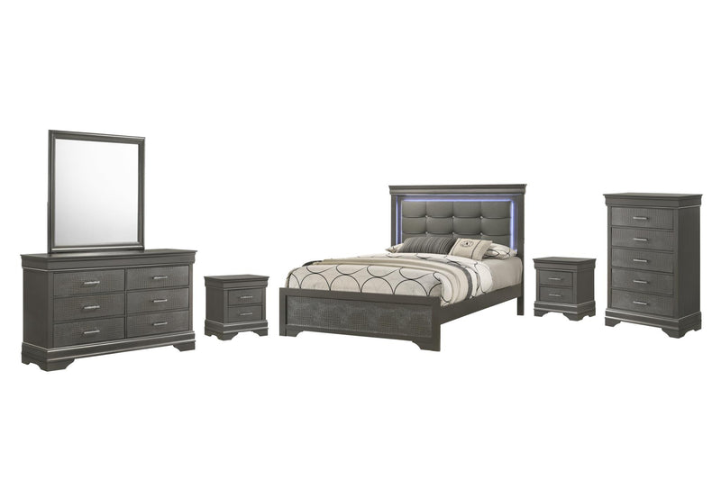 Arya - Gray 5 Drawers Chest - B320-C