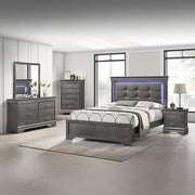 Arya - Gray Full Bed, Dresser, Mirror, Chest, Nightstand - B320-FDMCN