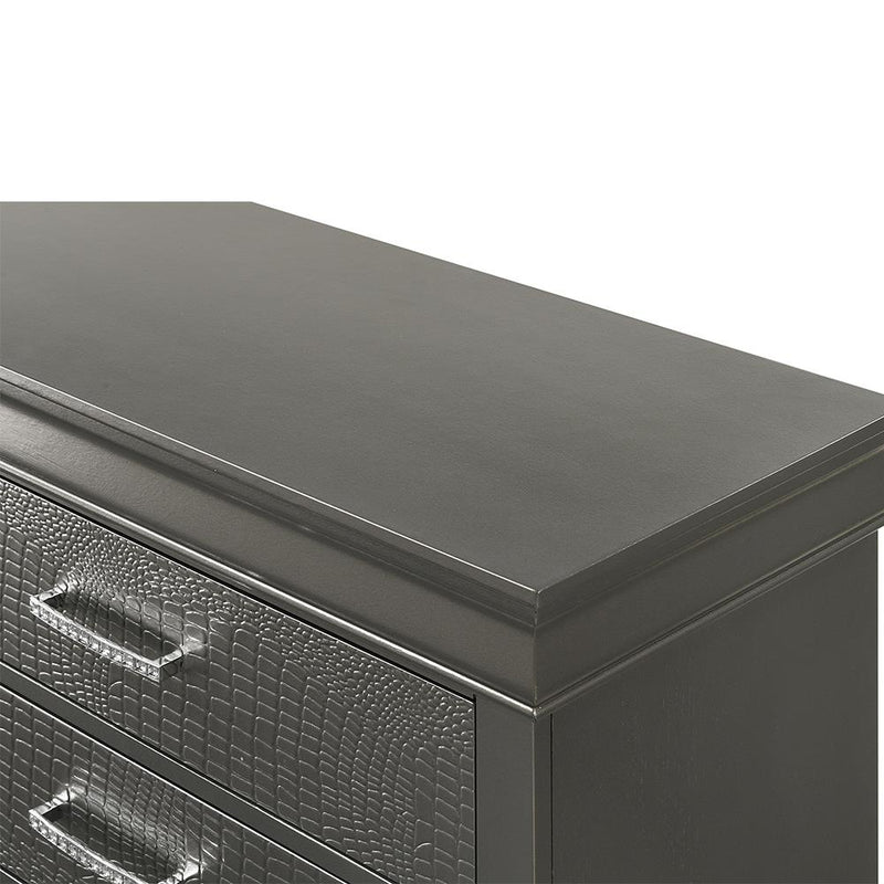Arya - Gray Full Bed, Dresser, Mirror, Chest, Nightstand - B320-FDMCN