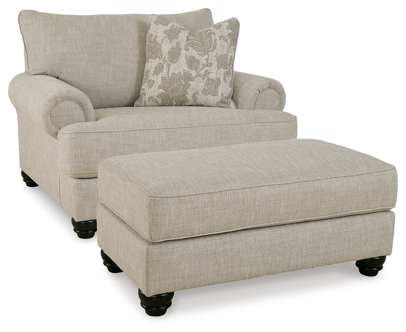 Asanti Chair and Ottoman in Fog - PKG012988