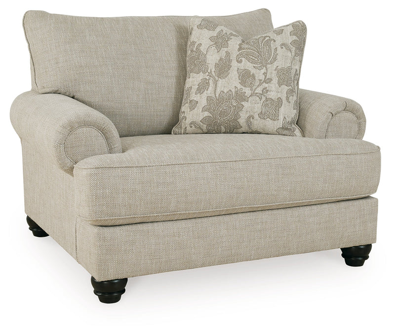 Asanti Chair and Ottoman in Fog - PKG012988