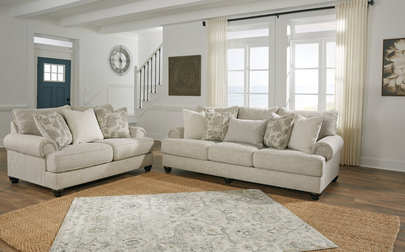 Asanti Sofa and Loveseat in Fog - PKG012989