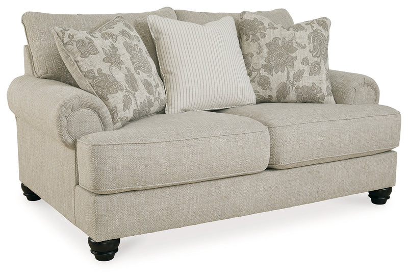Asanti Sofa and Loveseat in Fog - PKG012989