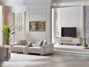 Asel 4-pieces (Four Seat Sofa & Sofa & 2 Chair) Livingroom in Cream - 200-SAN-ASE-CRE-4311