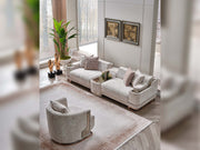Asel 4-pieces (Four Seat Sofa & Sofa & 2 Chair) Livingroom in Cream - 200-SAN-ASE-CRE-4311