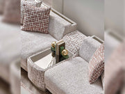 Asel 4-pieces (Four Seat Sofa & Sofa & 2 Chair) Livingroom in Cream - 200-SAN-ASE-CRE-4311