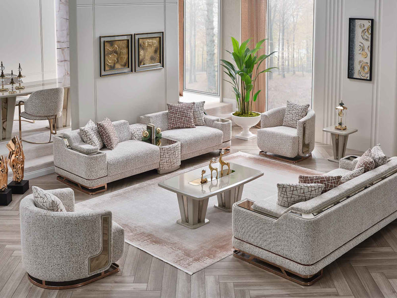 Asel Stationary Sofa in Cream - 200-SAN-ASE-CRE-3