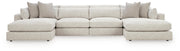 Ashbourne Estate Snowstone 4-Piece Double Chaise Sectional - PC66004S9