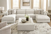 Ashbourne Estate Snowstone 4-Piece Double Chaise Sectional - PC66004S9