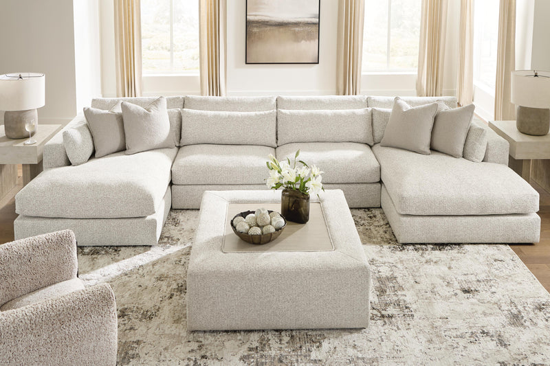 Ashbourne Estate Snowstone 4-Piece Double Chaise Sectional - PC66004S9