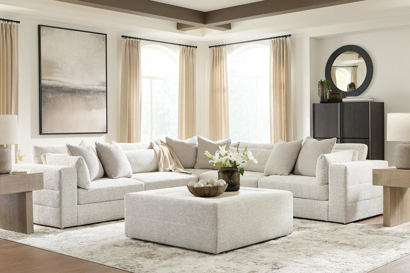 Ashbourne Estate Snowstone 5-Piece Sectional - PC66004S17