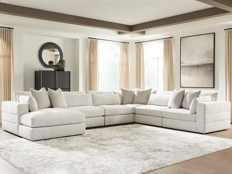 Ashbourne Estate Snowstone 6-Piece Sectional with Chaise - PC66004S14