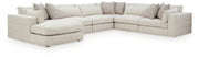Ashbourne Estate Snowstone 6-Piece Sectional with Chaise - PC66004S14