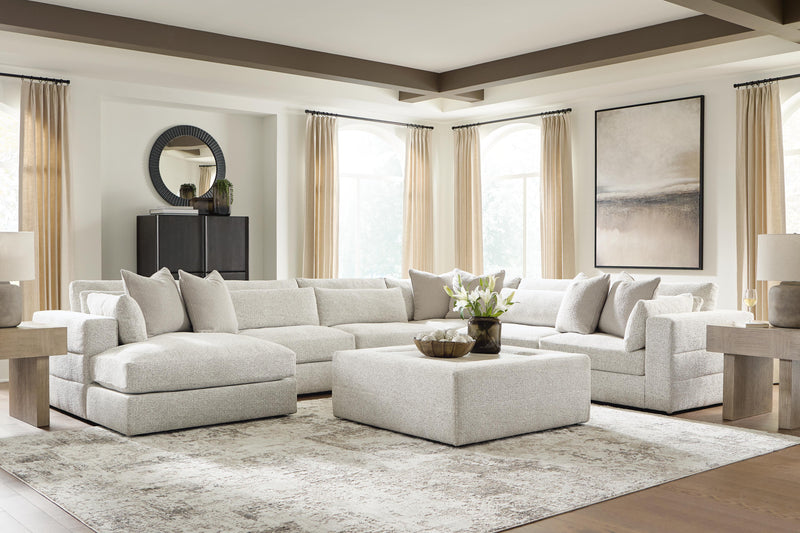 Ashbourne Estate Snowstone 6-Piece Sectional with Chaise - PC66004S14