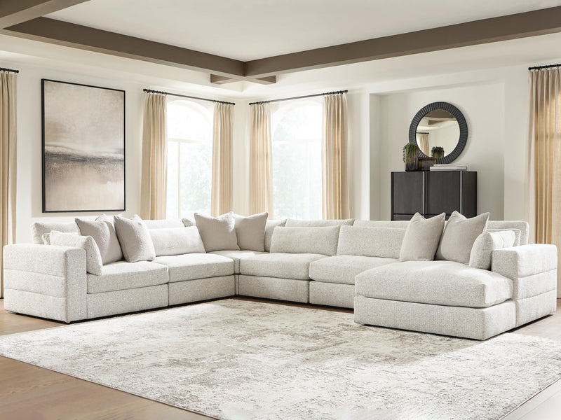 Ashbourne Estate Snowstone 6-Piece Sectional with Chaise - PC66004S15