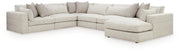 Ashbourne Estate Snowstone 6-Piece Sectional with Chaise - PC66004S15