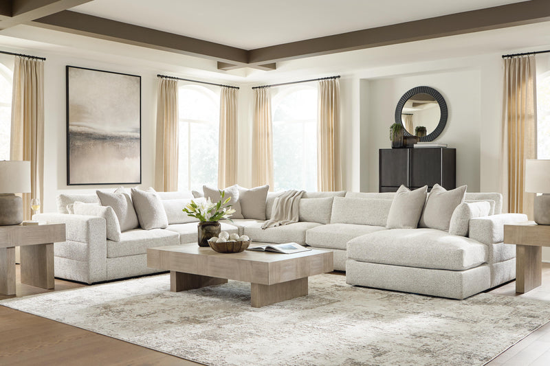 Ashbourne Estate Snowstone 6-Piece Sectional with Chaise - PC66004S15