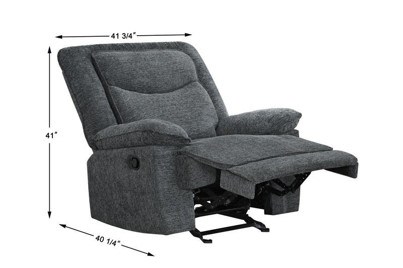 Ashbrook - Charcoal Manual Glider Recliner - L623-R