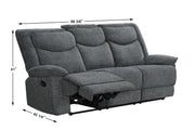 Ashbrook - Charcoal Manual Recliner Sofa - L623-S
