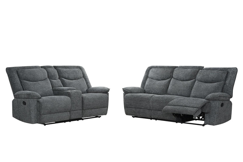 Ashbrook - Charcoal Manual Reclining, Storage Console, Cup Holder - L623-SL