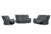 Ashbrook - Charcoal Manual Reclining, Storage Console, Cup Holder - L623-SLR