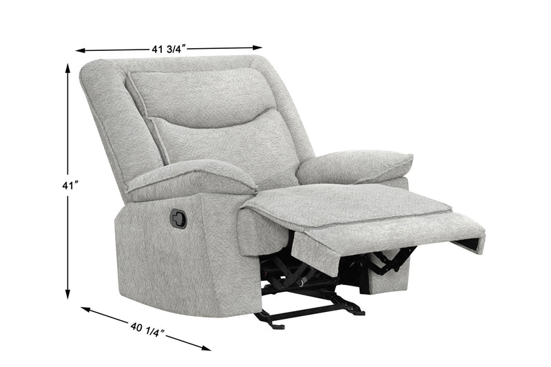 Ashbrook - Light Gray Manual Glider Recliner - L624-R