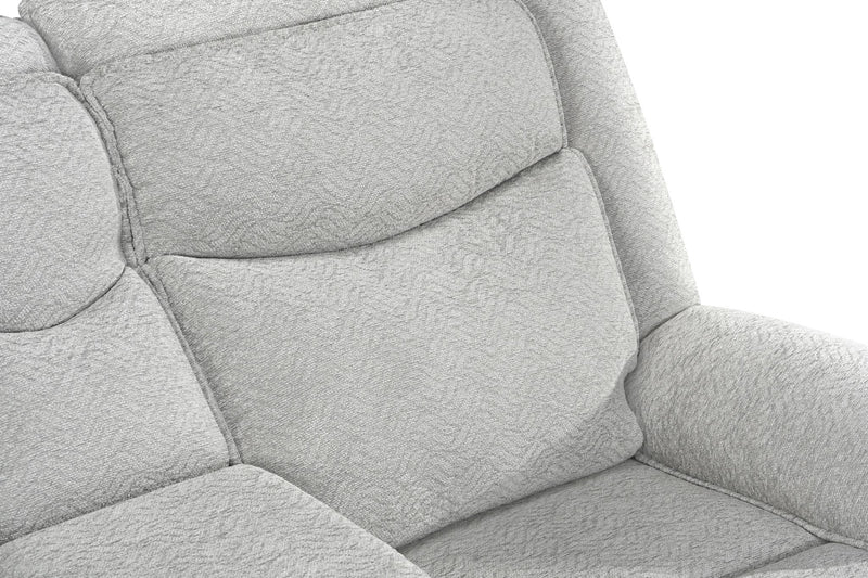 Ashbrook - Light Gray Manual Recliner Loveseat with Storage Console and Cup Holder - L624-L