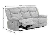 Ashbrook - Light Gray Manual Recliner Sofa - L624-S