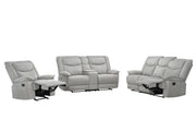 Ashbrook - Light Gray Manual Reclining, Storage Console, Cup Holder - L624-SLR