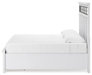 Ashbryn King Panel Storage Bed and Dresser in White/Natural - PKG016970