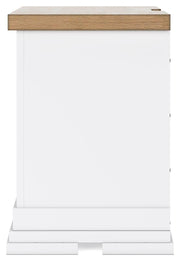Ashbryn Queen Panel Storage Bed and 2 Nightstands in White/Natural - PKG016963