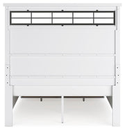 Ashbryn Queen Panel Storage Bed and 2 Nightstands in White/Natural - PKG016963