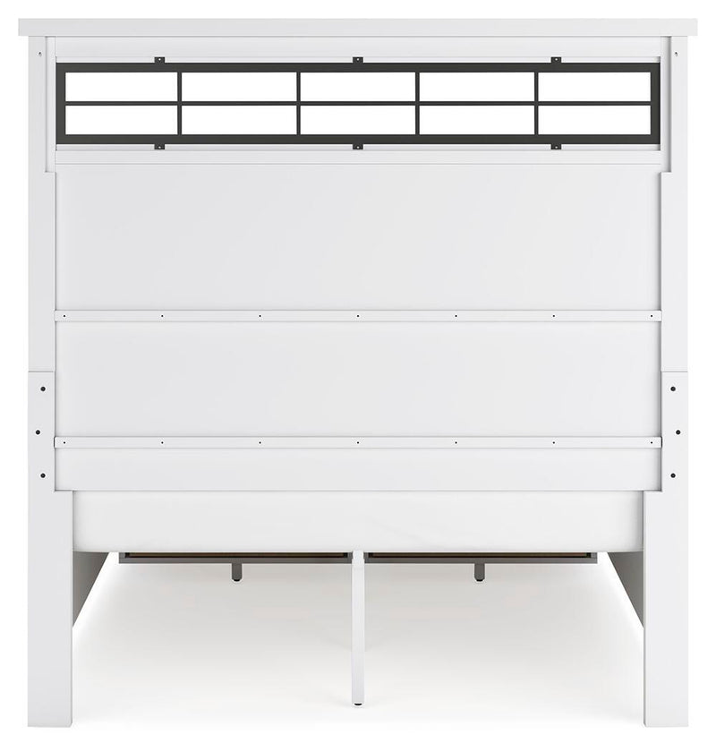 Ashbryn Queen Panel Storage Bed and 2 Nightstands in White/Natural - PKG016963