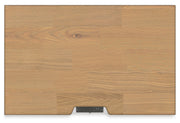 Ashbryn Queen Panel Storage Bed with Mirrored Dresser and 2 Nightstands in White/Natural from Ashley - Luna Furniture