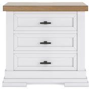 Ashbryn White/Natural Panel Storage Bedroom Set from Ashley - Luna Furniture
