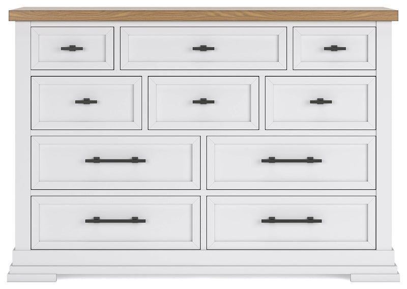 Ashbryn White/Natural Panel Storage Bedroom Set - Gate FurnitureBedroom Set