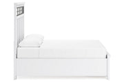 Ashbryn White/Natural Queen Platform Storage Bed - Gate FurnitureQueen Bed