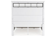 Ashbryn White/Natural Queen Platform Storage Bed - Gate FurnitureQueen Bed