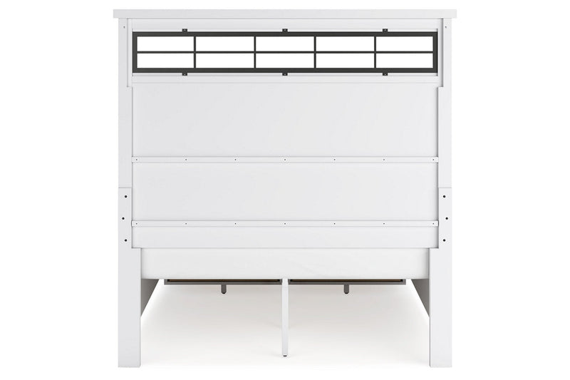 Ashbryn White/Natural Queen Platform Storage Bed - Gate FurnitureQueen Bed