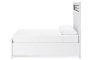 Ashbryn White/Natural Queen Platform Storage Bed - Gate FurnitureQueen Bed