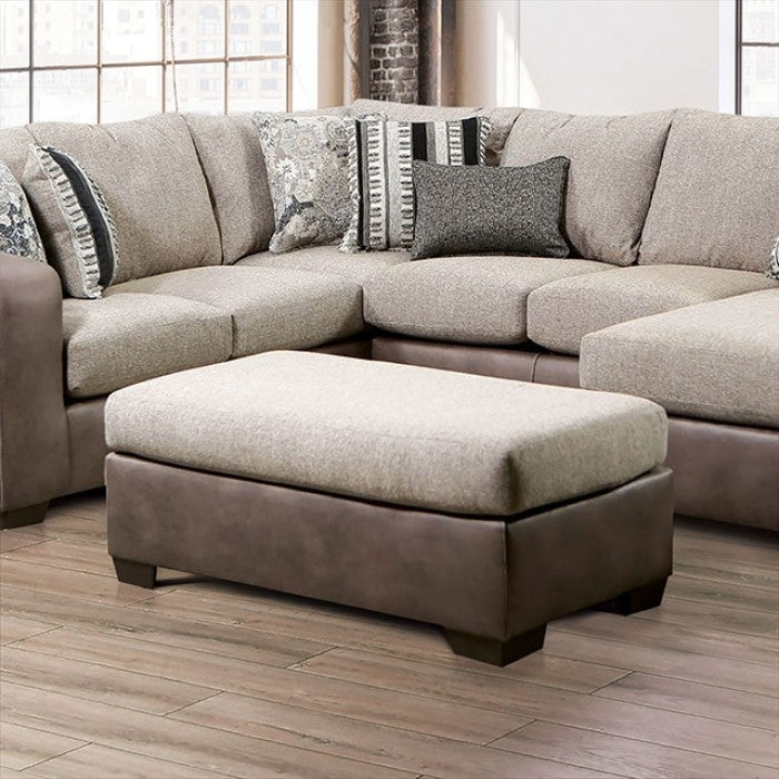 Ashenweald Brown/Light Brown Ottoman - SM5404-OT