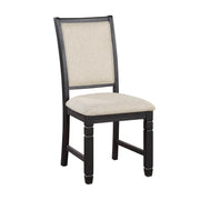 Asher Black/Brown Round 5 - Piece Dining Room Set - Gate FurnitureDining Room Set