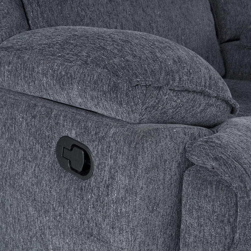 Asheville - Gray Manual Reclining, Storage Console, Cup Holder - L613-SL