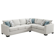 Ashford Chenille Upholstered Sleeper Sectional Sofa Greige - 500818