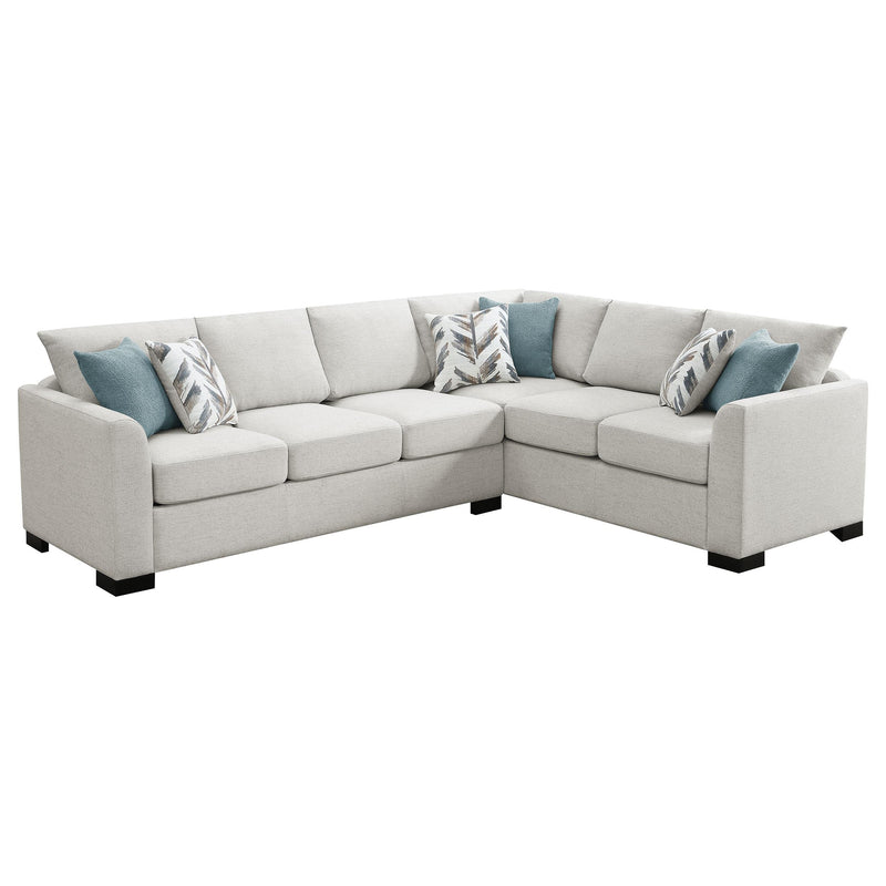 Ashford Chenille Upholstered Sleeper Sectional Sofa Greige - 500818