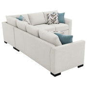 Ashford Chenille Upholstered Sleeper Sectional Sofa Greige - 500818