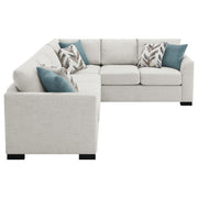 Ashford Chenille Upholstered Sleeper Sectional Sofa Greige - 500818