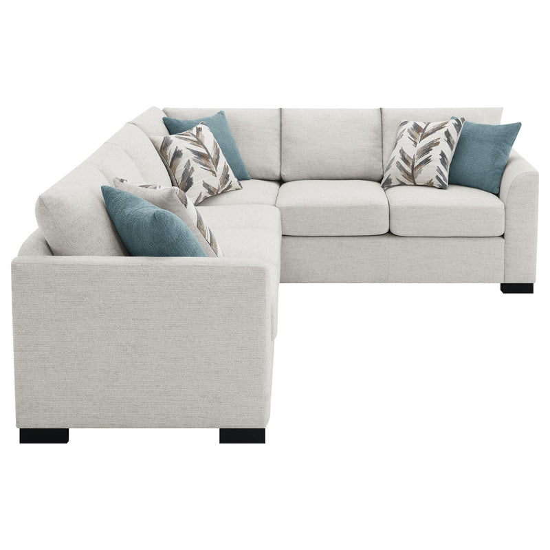 Ashford Chenille Upholstered Sleeper Sectional Sofa Greige - 500818