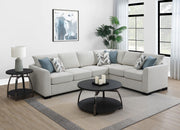 Ashford Chenille Upholstered Sleeper Sectional Sofa Greige - 500818